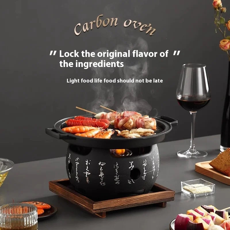 Japanese Barbecue Grill Mini Household Aluminium Alloy Charcoal Barbecue Stove Oven Accessories