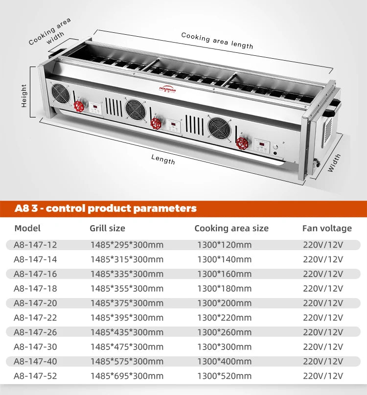 A8 Gas Large Barbecue Grill Commercial Grill Machine Restaurant
