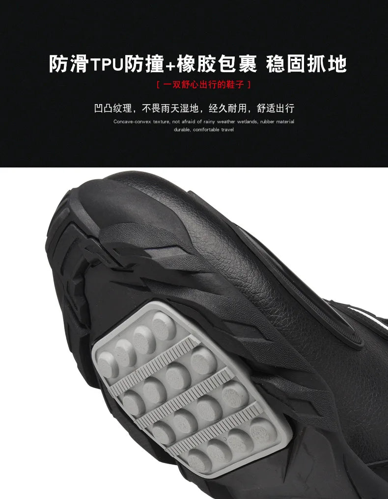 New Leather Moto Biker Shoes Motorcycle Boots Non-Slip Moto Protection Men Women Motorcycle Shoes Motorcycle Accessories