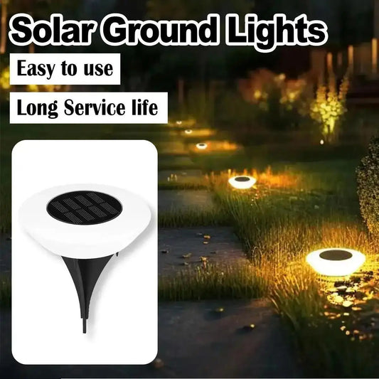 Solar Ground Light Lamp Outdoor Rechargeable Led Waterproof Park Landscape Floor Garden Lamps Decorative Powered Decoration Lawn