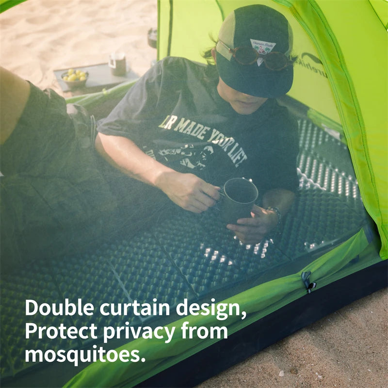 Naturehike Ultralight Camping Tent 2 Person Hiking Travel Backpacking Large Space 65D Waterproof Quick Set Cycling Shelter Tent