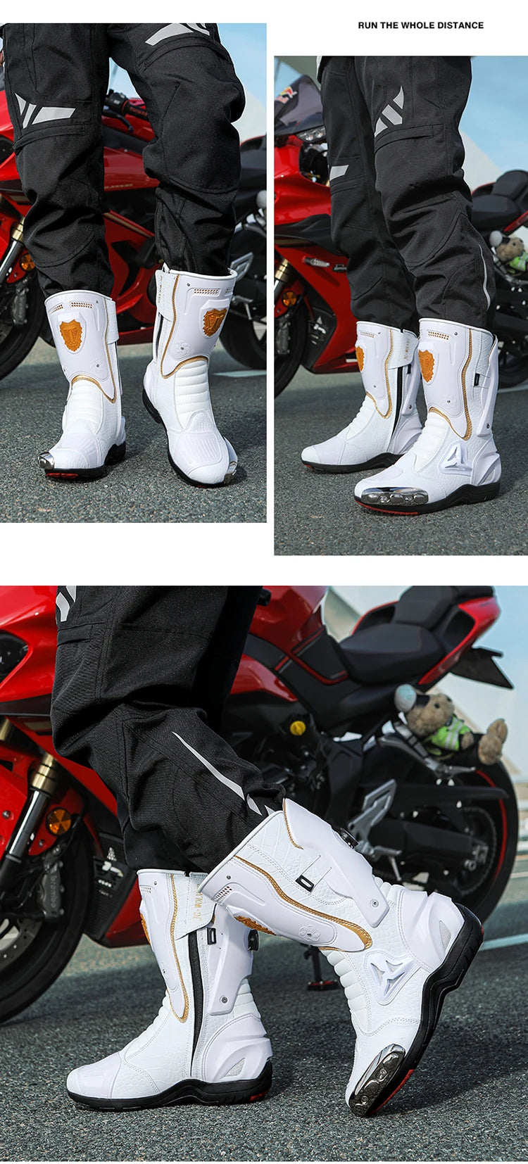 36-47 Anti Fall Motocross Boots Wear-resistant Motorcycle Boots Men's Women Racing Boots Safe Riding Equipment Rally Shoes