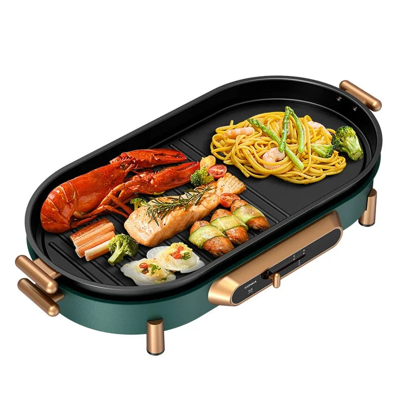 Electric Broiler Korean Household Non-stick Electric Broiler Smokeless Barbecue Electromechanical Roasting Pan