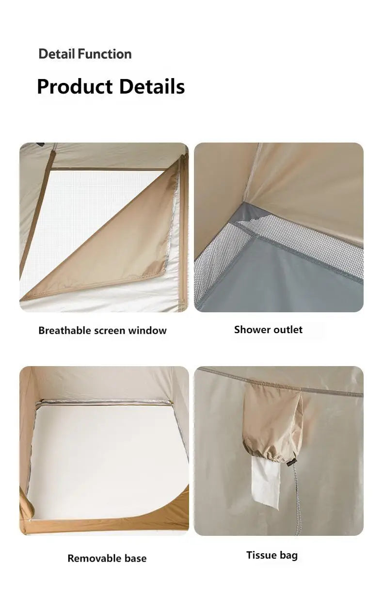 Naturehike Automatic Shower Tent Dry Wet Separation Outdoor Camping Travel Changing Room Shelter Mobile Toilet Bathroom Portable