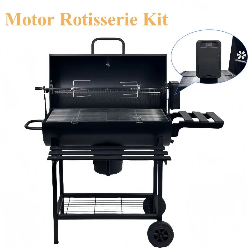 Outdoor Kitchen Barbeque Barbecue Large Heavy Duty Trolley Grill Barrel Charcoal Grill BBQ Smoker with Lid