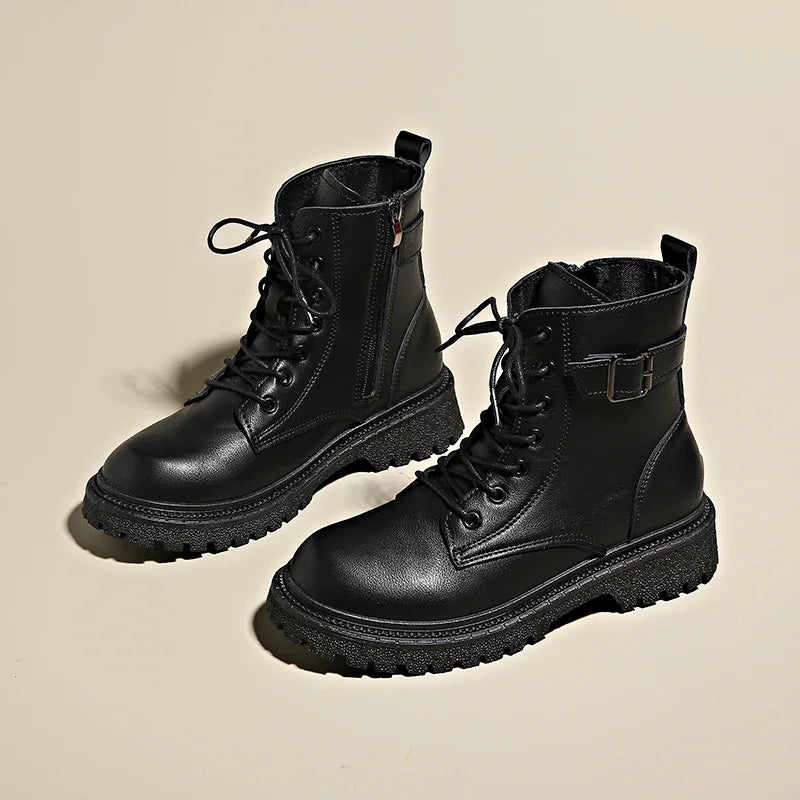 Women Boots 2024 Autumn Winter New Fashion Classic Short Boot Handsome Ankle Boot Work Clothes Shoe Botas de mujer black boots