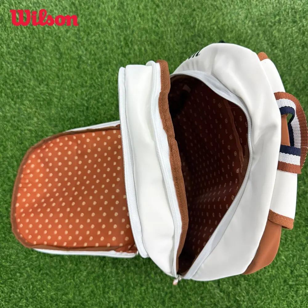 Wilson Roland Garros Clay Tennis Bag French Open Commemorative Tour Tennis Racquets Backpack Max For 2 Rackets With Compartment