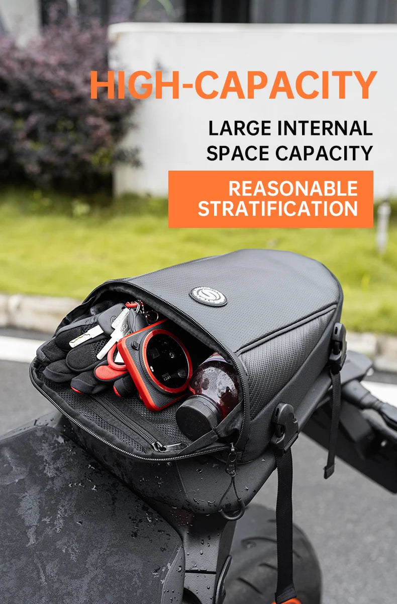 SFK Large Capacity Motorcycle Bag Rear Seat Bag Tail Pack Multifunctional Crossbody Bag Riding Gears With Outdoor Raincover