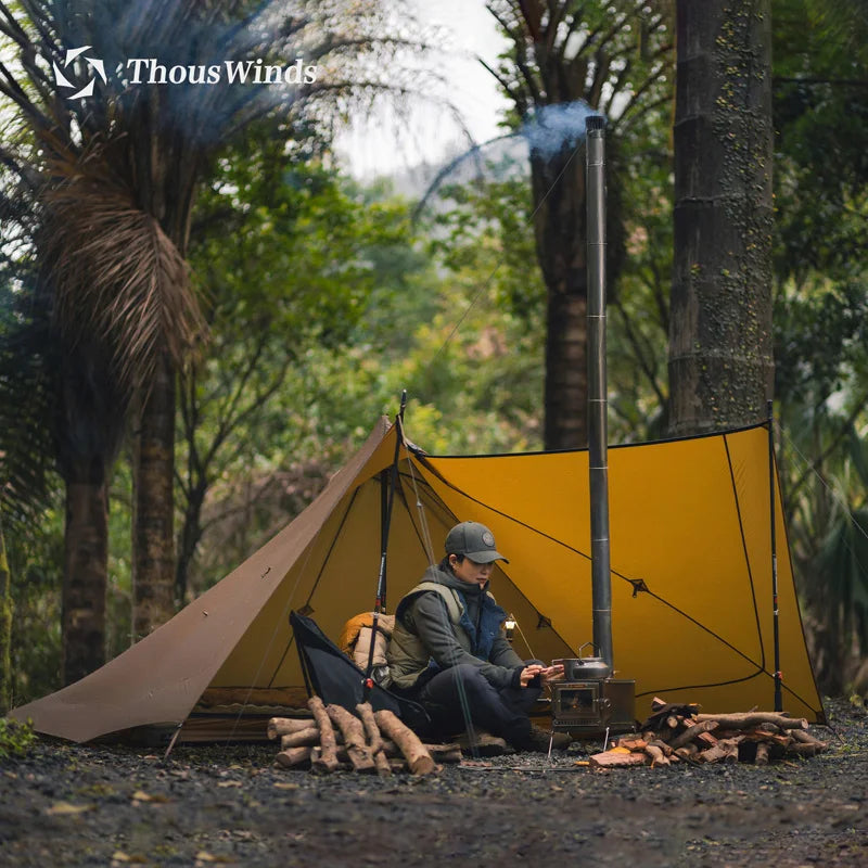 Thous Winds Capricorns 2 Person Tent, Ultralight Hiking Backpack Tent, Camping Pyramid Tent, Outdoor 15D Ripstop Nylon Camp Tent