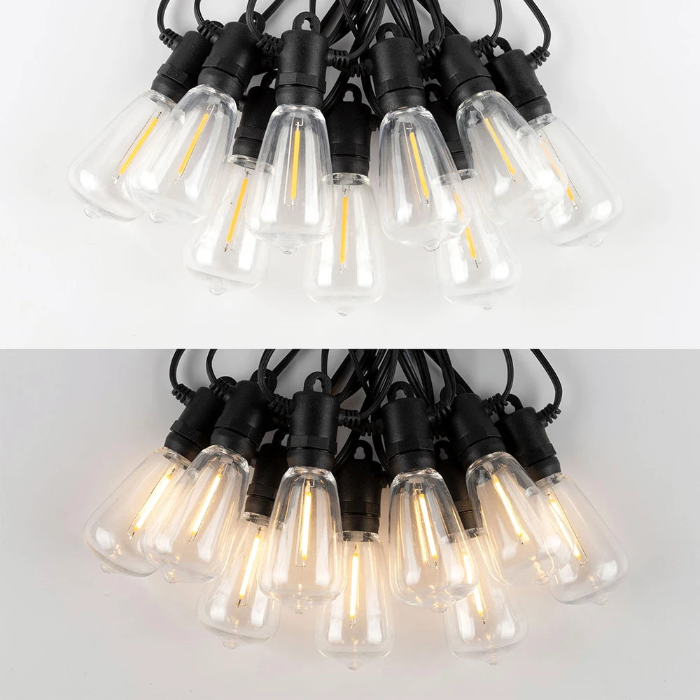 Waterproof Outdoor Solar Light Garden ST38 1200MAH LED Solar Lighting Garland Shatterproof 25ft 32ft Solar Street String Lights