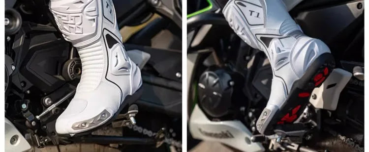 Tiger T1 Motorcycle Riding Shoes Long Protective Riding Boots Racing Shoes All Seasons Wear-resistant Anti Slip Motorcycle Boots