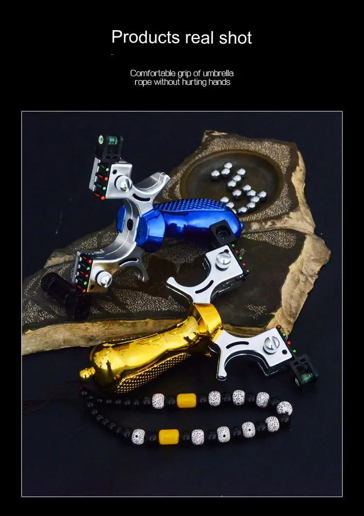 Powerful Slingshot with Laser Spirit Level Fast Press Bow Catapult Precision Infrared Outdoor Sports Hunting Shooting Sling Shot