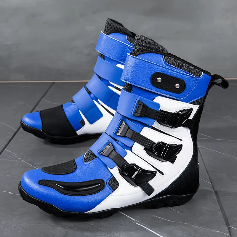 New Motorcycle Boots Men's Outdoor Sports Motocross Protective Boots Motos Slip Resistant Riding Shoes Motorcycle Accessories