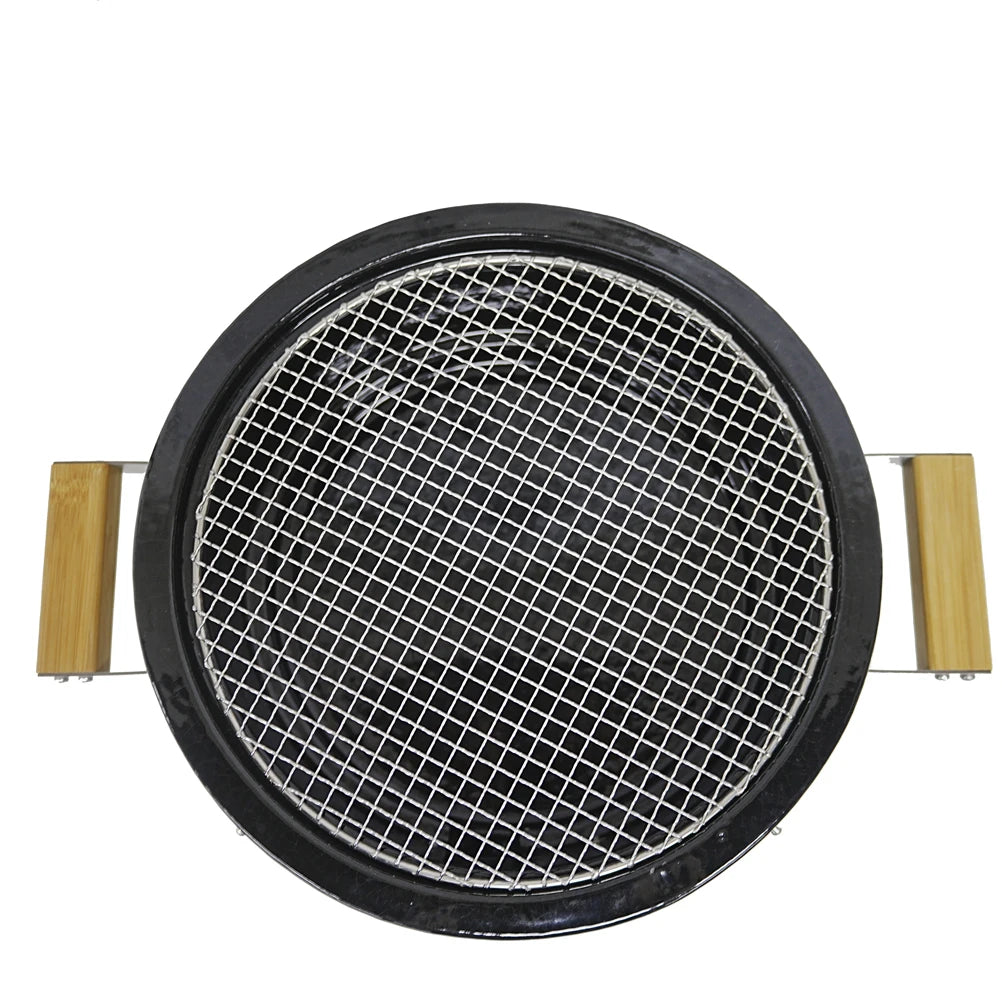 Small Ceramic Hibachi Grill - Customizable Japanese BBQ Table (Indoor/Outdoor Charcoal Grill, Portable Barbecue）