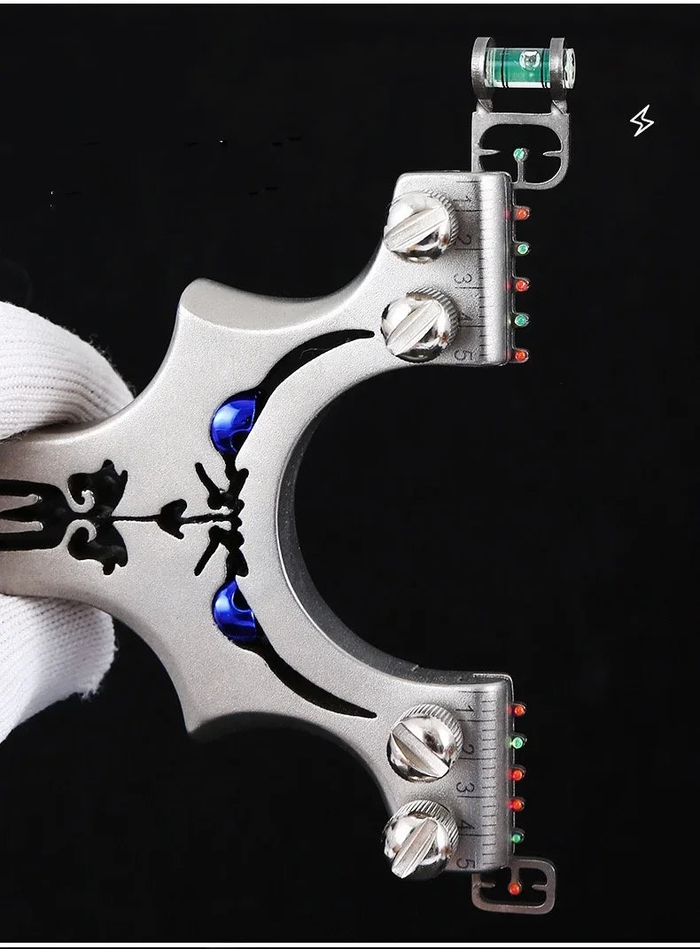 Flat rubber Band Outdoor Shooting Powerful Handheld Bow New  Professional 304 Stainless steel Slingshot For Hunting Catapult