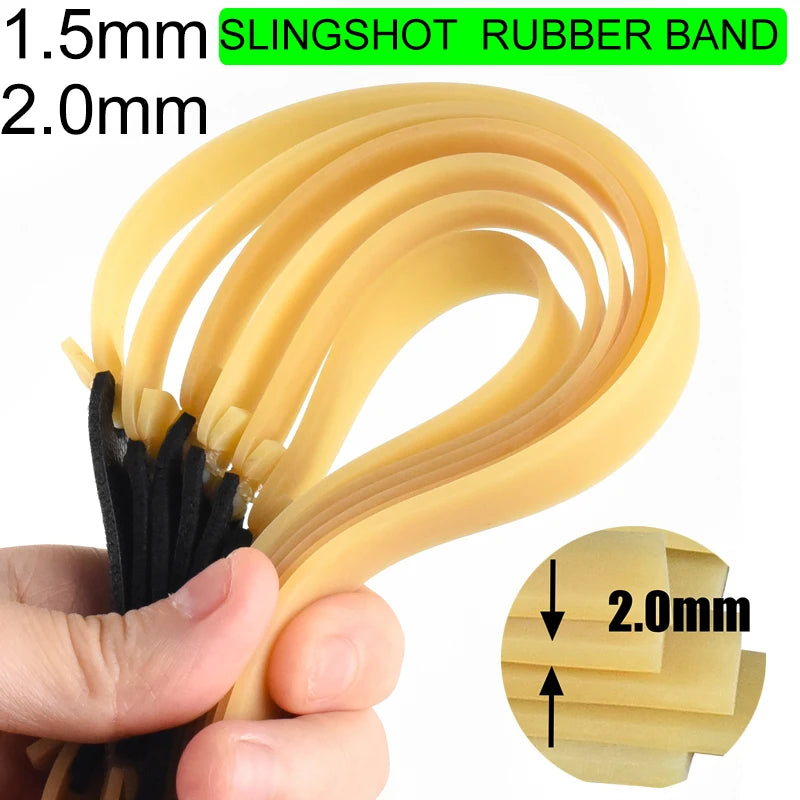 Slingshot Rubber Band 1.5/2.0mm High Quickly 1-5PCS Hunting Powerful Flat Elasticity Outdoor Catapult Shooting Accessories