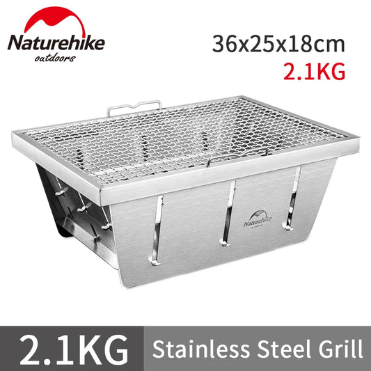 Naturehike IGT Outdoor Folding BBQ Grill Stainless Steel Embedded Oven Portable Stove Camping Picnic Tool Barbecue Accessories