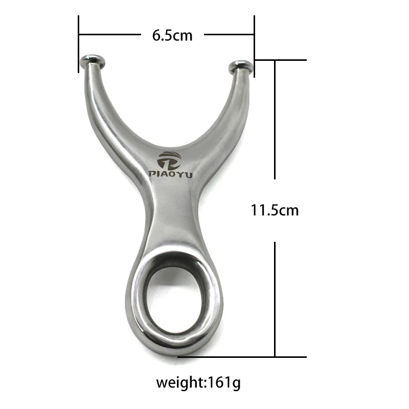 All-metal Stainless Steel Slingshot Portable Outdoor Shooting Hunting Catapult Leisure Toy Hunting Equipment With Rubber Bands