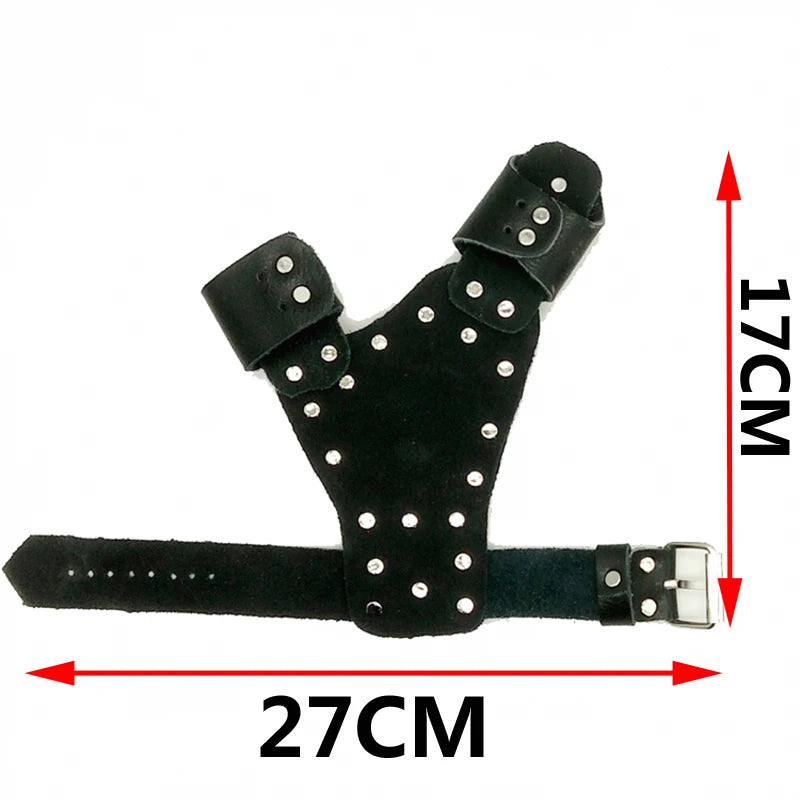 New Fishing Bracers Archery Bow Protective Gloves Leather Durable Hand Slingshot Catapult Left/Right Hand Outdoor Shooting Sport