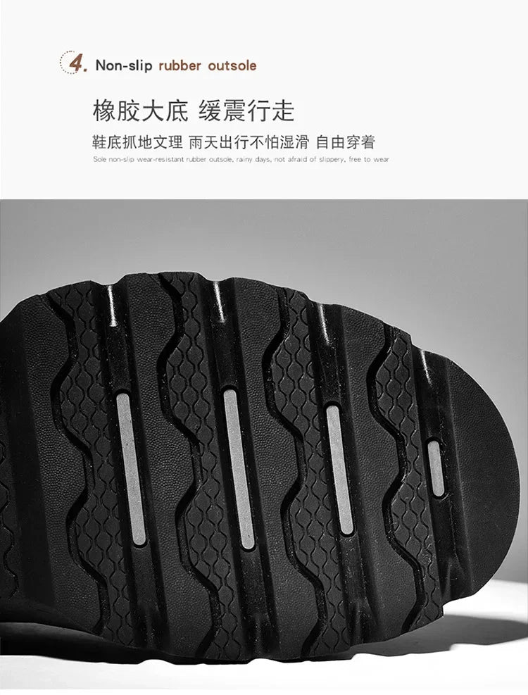 Motorcycle Boots Fashionable Motorcycle Boots Winter Cotton Boots Thick Soled Shock-absorbing Non Slip Casual Shoes