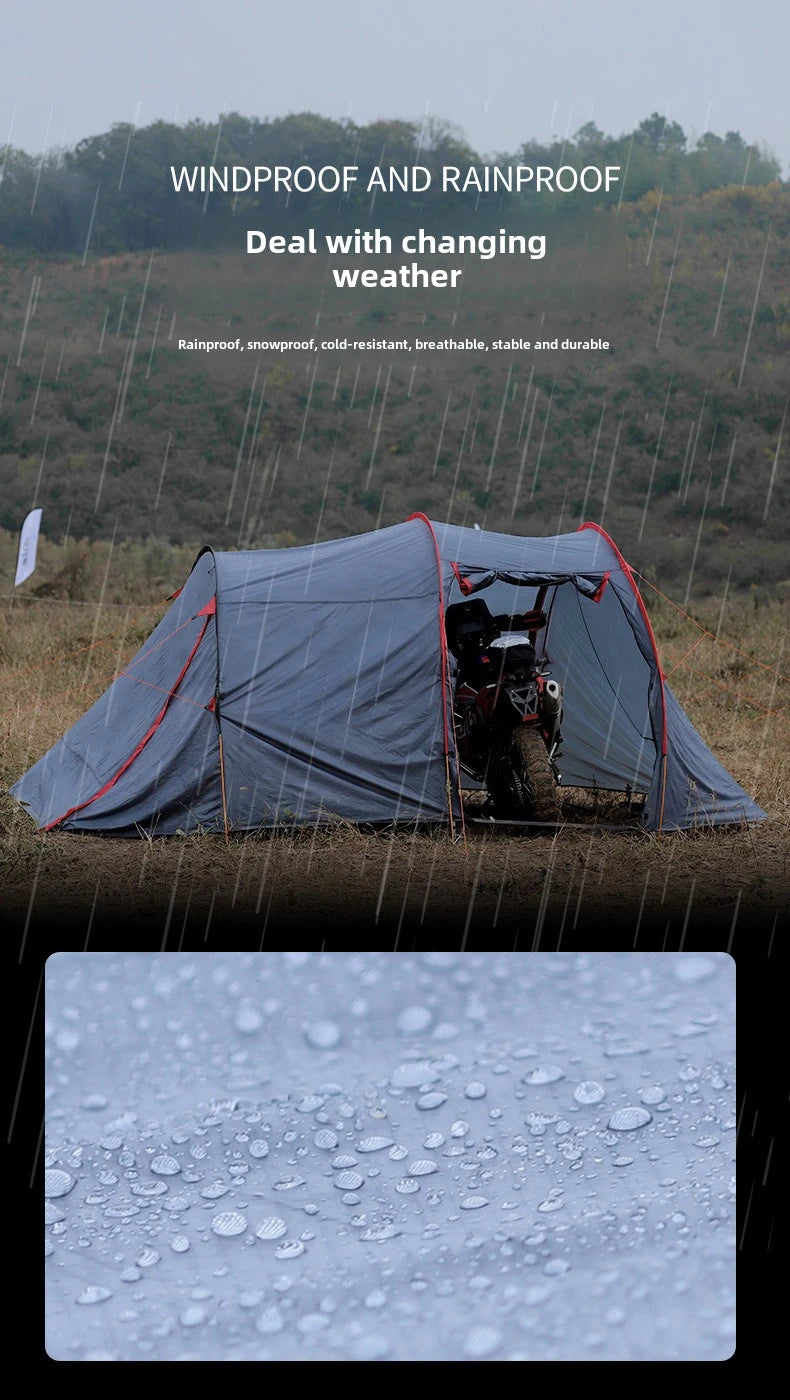 YOUSKY Motorcycle Touring Tent Waterproof Windproof 1-2 Person Camping Tent for Outdoor Riding and Road Trip