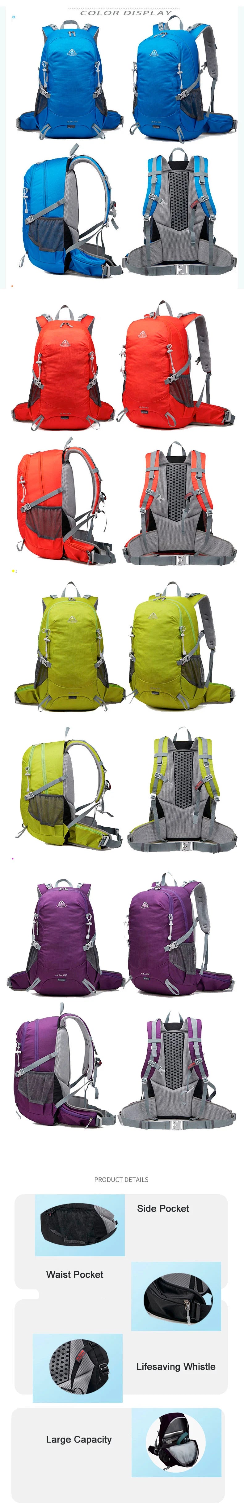 28L Hiking Backpack Men Sports Climbing Bags Waterproof Camping Daypack with Rain Cover Travel Mountain School Backpack Women