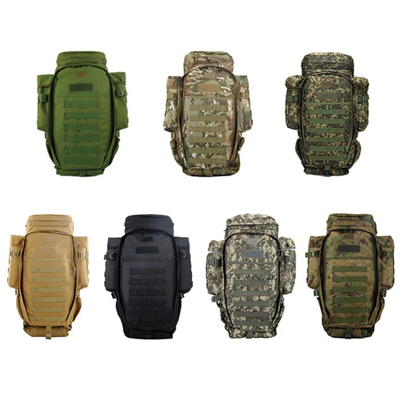 2024 70L Tactical Backpack for Men Outdoor High Capacity Hiking Bag Sports Attack Hunting Camping Rucksack Expanding