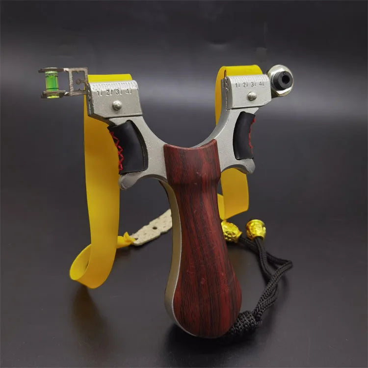 Laser Aiming Slingshot Bow High Quality Precision Flat Rubber Band Slingshot Adult Outdoor Sport Competitive Powerful Catapult