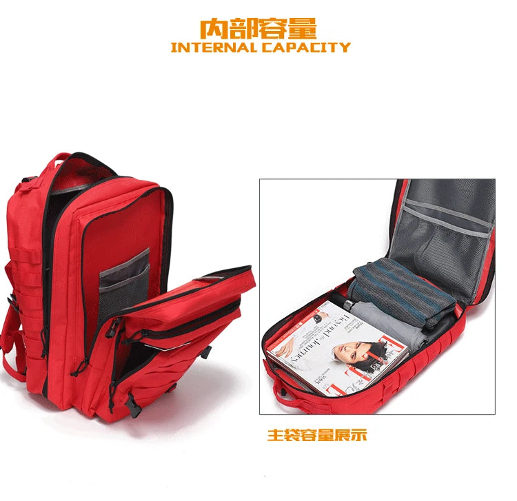 50L 1000D Nylon Waterproof Tactical Military Backpack 3 Day Assault Pack Molle Bag Outdoor Hiking Climbing Camping Army Rucksack