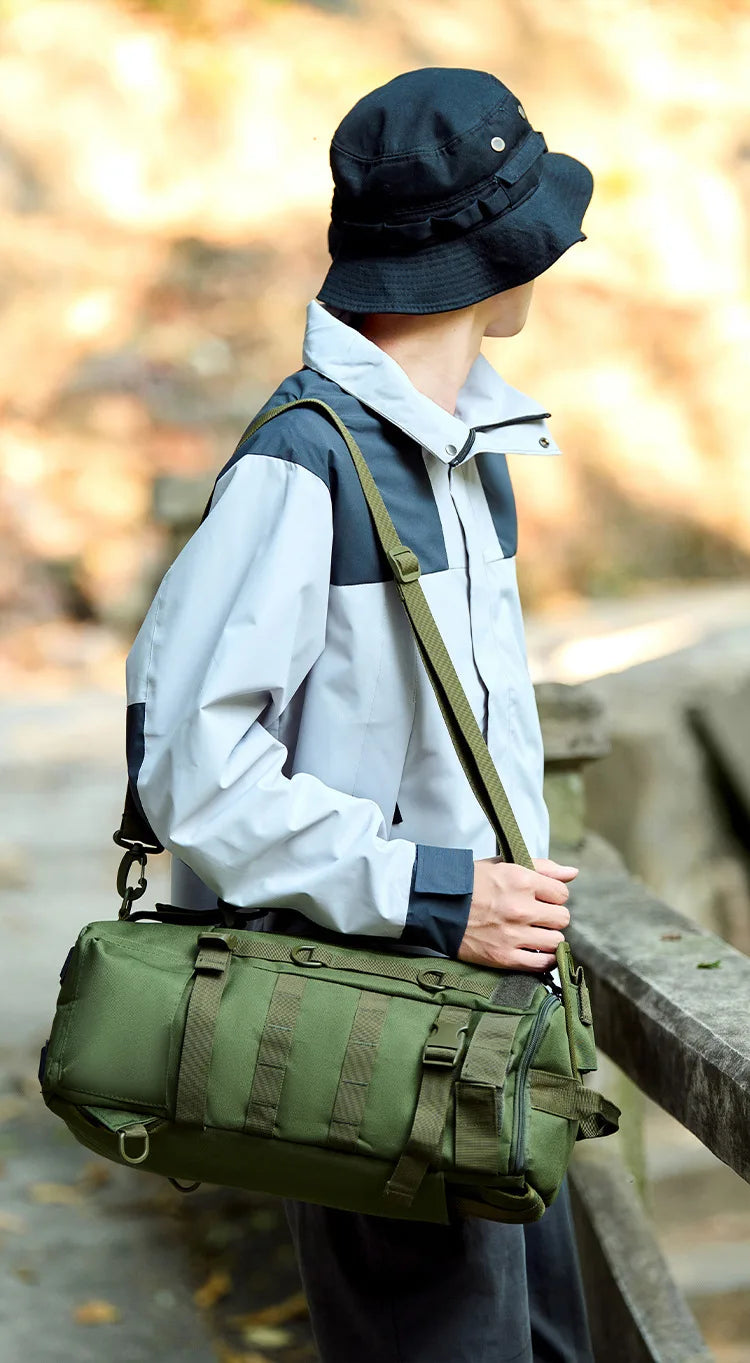 Outdoor Hiking Sports Tactical Backpack Waterproof Riding Fishing Bag Rucksack Men Women Climbing Camping Travel Shoulder Bags