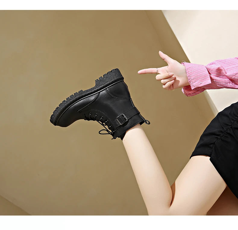 Women Boots 2024 Autumn Winter New Fashion Classic Short Boot Handsome Ankle Boot Work Clothes Shoe Botas de mujer black boots