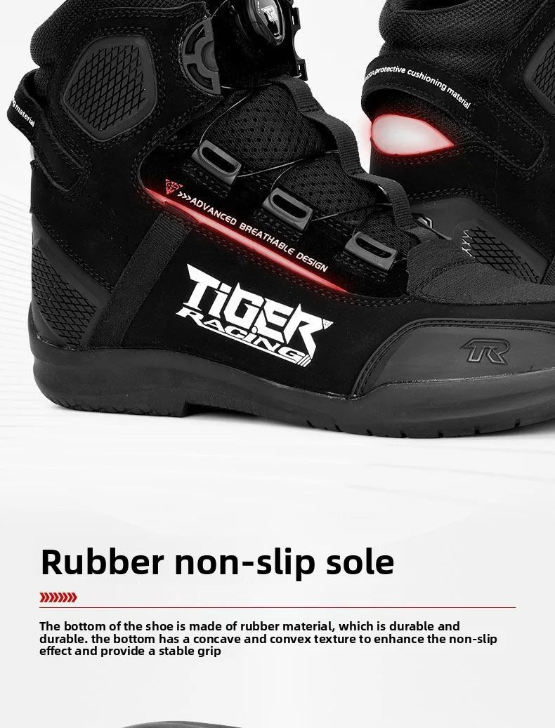 Motorcycle Shoes for Men, MTB Cycling Shoes, Winter Hiking High-Cut Boots, Tenis Masculino, Road Bicycle Sneaker，Casual Shoes