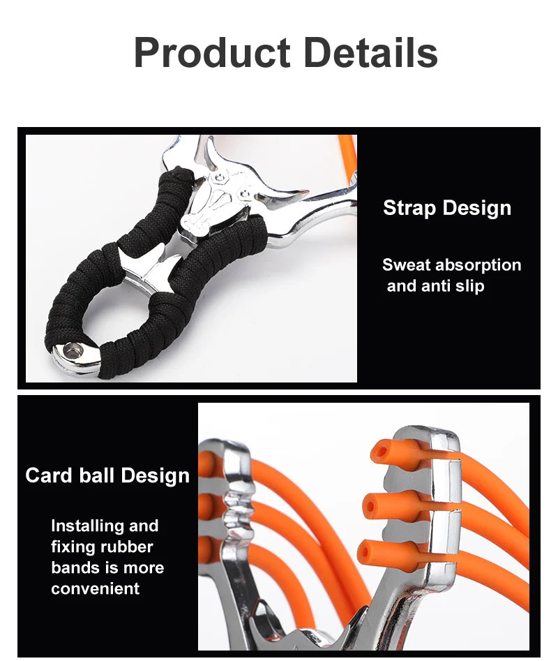 Metal Slingsshot Powerful and Precise Shooting Slingshot Outdoor Hunting Shooting Catapult Sling shot Accessorie