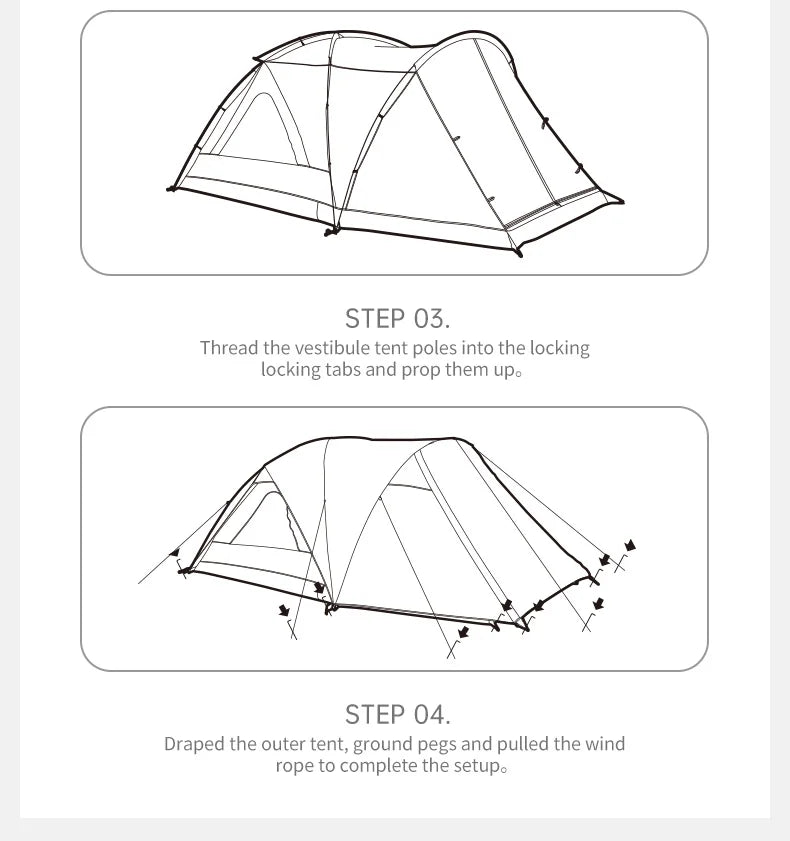Naturehike 8-10 Person Camping Tent Picnic Rainstorm Sheltering Wind large Canopy Shelter Beach Tent Family Tent