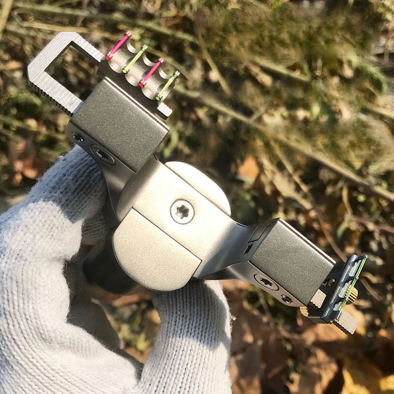 Slingshot Hunting Titanium Alloy TC21 Catapult with Rubber Band Set Professional Outdoor Shooting Games Accessories Adult Toys