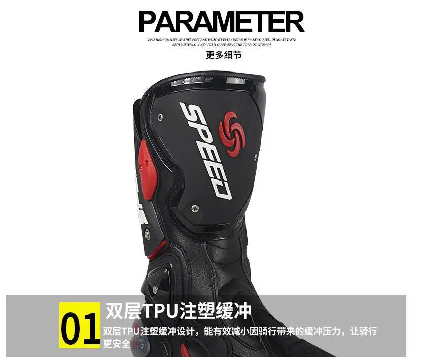 Motorcycle Boots Cycling Shoes Four Seasons Racing Anti-drop Cycling Boots Locomotive Shoes Knight Racing  Motorcycle Shoes