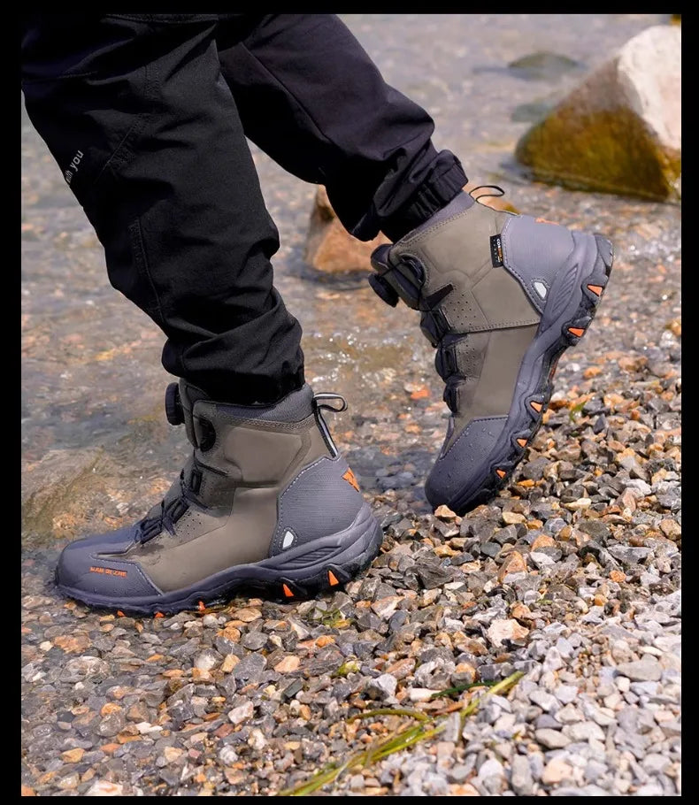 MQZ Motorcycle Boots Cowhide Road Riding Botas Hiking Shoes Anti Fall Waterproof All Season Ankle Toe Heel Protection For KTM