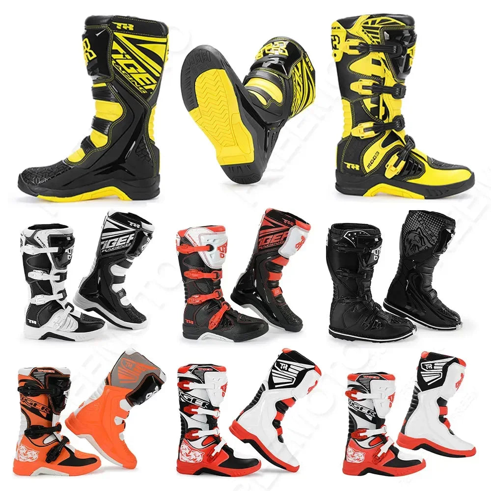 Motocross Enduro Professional Racing Boots Motorcycle Off-road Bottas Motorboat Shoes ATV MTB Motorcycle Long Racing Boots