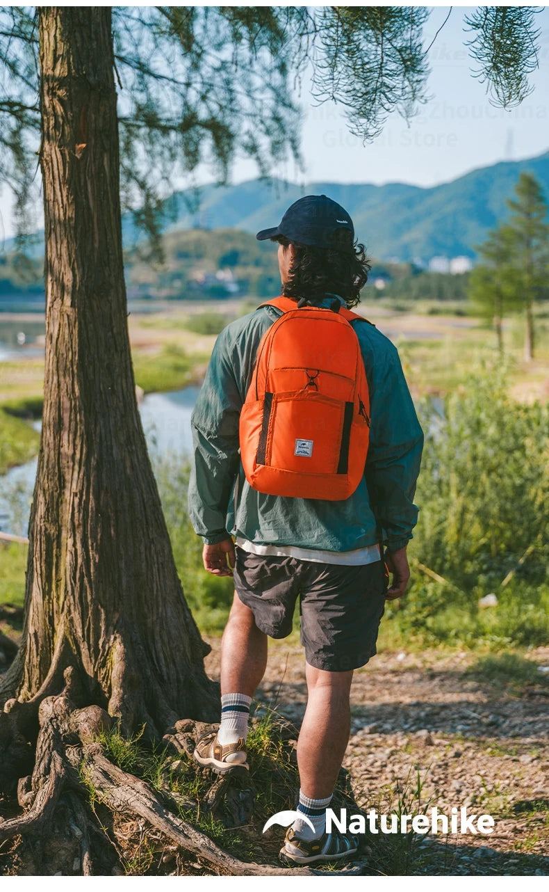 Naturehike 25L/30L Folding Backpack 30D Nylon Silicone Waterproof PU2000+ Outdoor Travel Climbing Hiking Ultralight Shoulder Bag