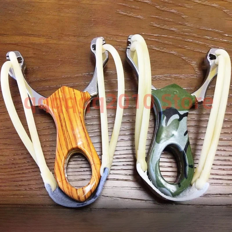 High quality Hunting Alloy Slingshot with Rubber Band High Precision Outdoor Hunting Shooting Catapult