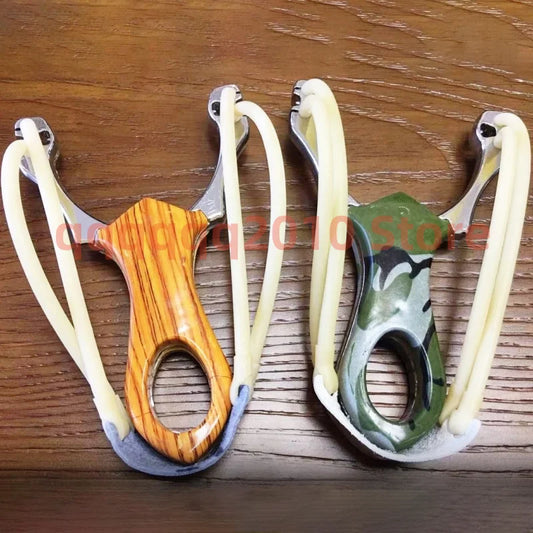 High quality Hunting Alloy Slingshot with Rubber Band High Precision Outdoor Hunting Shooting Catapult