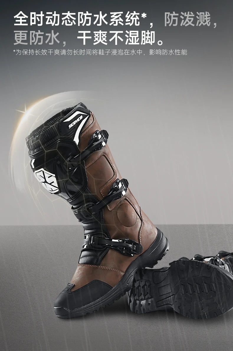 Motorcycle Boots Non-slip Windproof Waterproof Motocross Boots Professional Protective Racing Off-road Shoes All Seasons