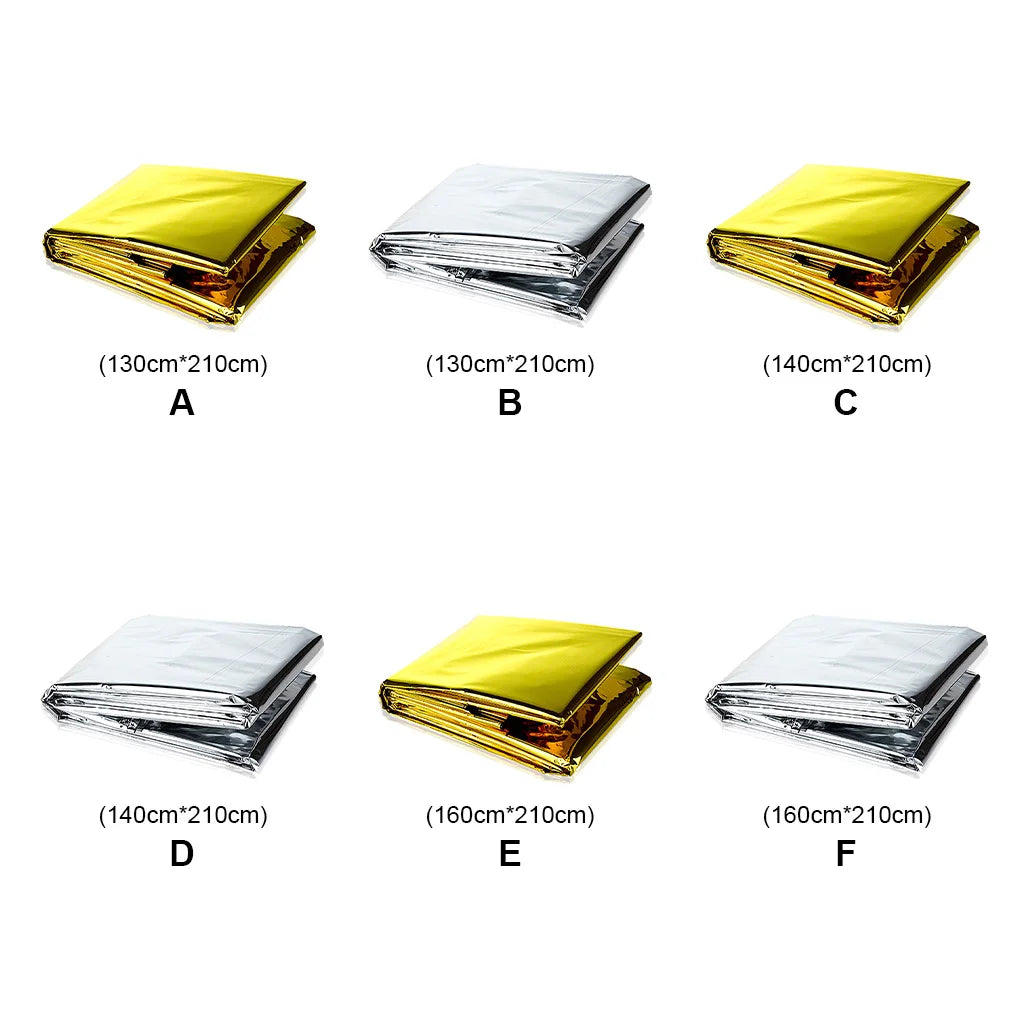 Survival Emergency Mylar Thermal Blanket Foil Space Blanket for NASA Body Warmer Outdoor First Aid Camping Gear Hiking Travel