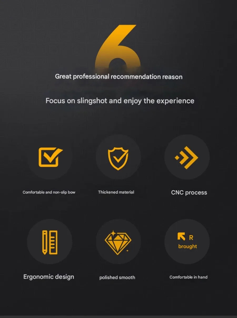 Professional Hunting Slingshot Powerful 630ultra Hard Stainless Steel Catapult with Flat Rubber Band Outdoor Shooting Sling Shot