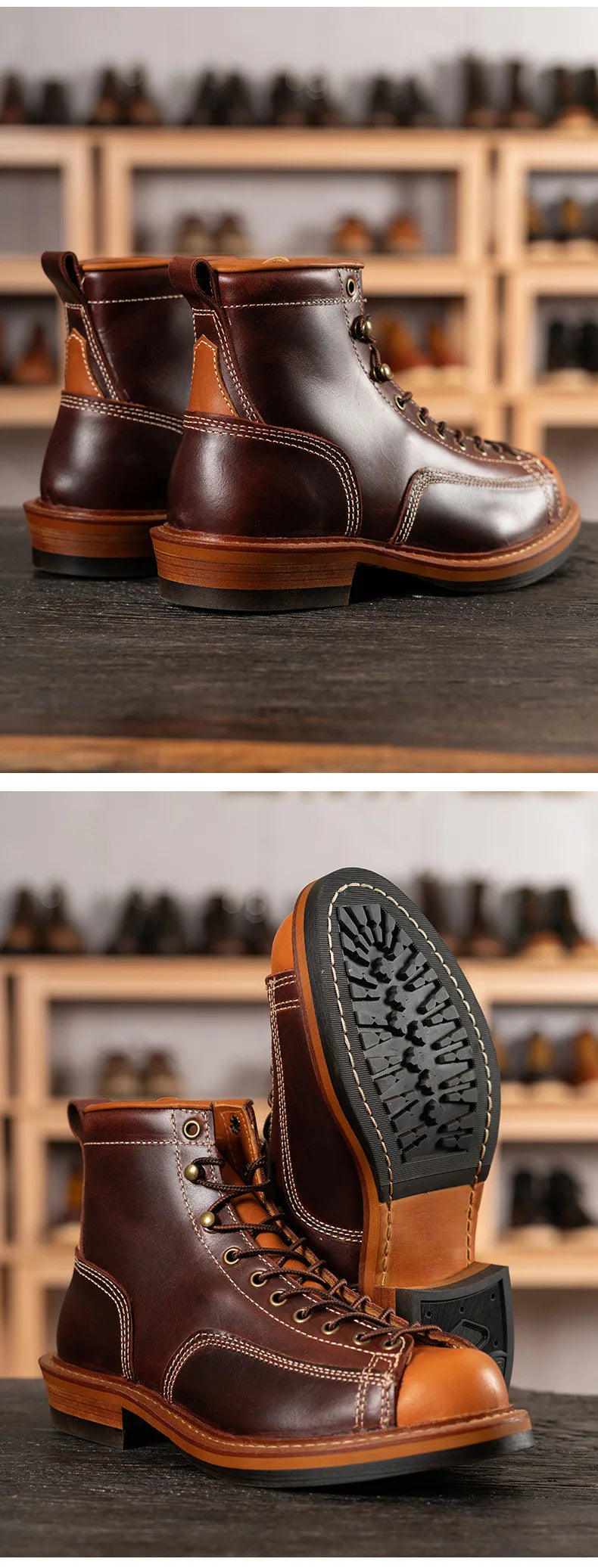 American retro locomotive shoes Boots For Motorcycle