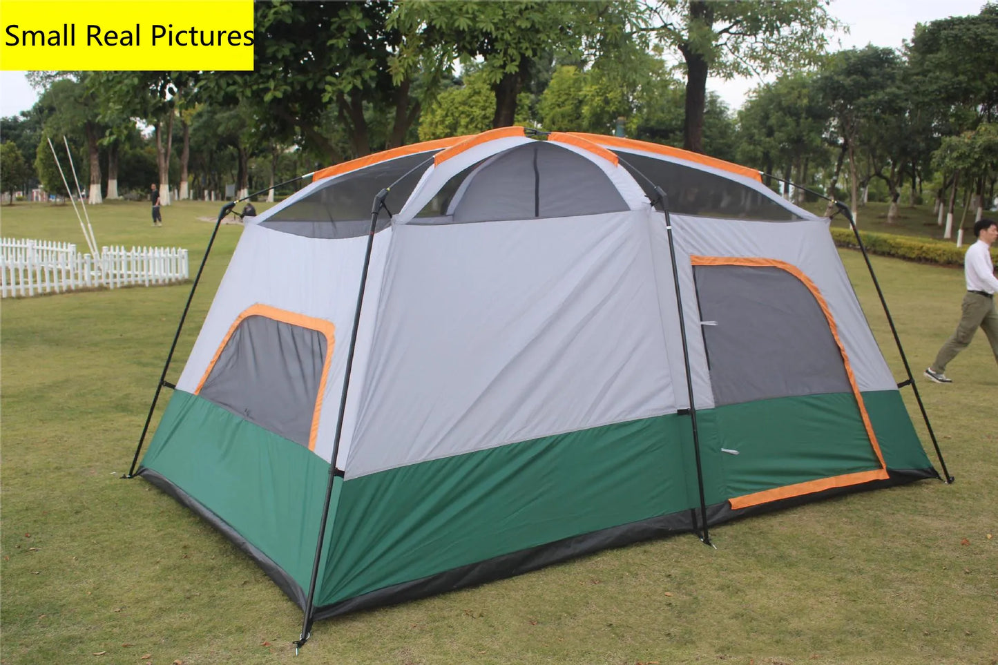 Outdoor Camping Tent Portable Rainproof Mosquito Proof Double Layer Tent 3-5 People One Bedroom One Hall Small Size Tent