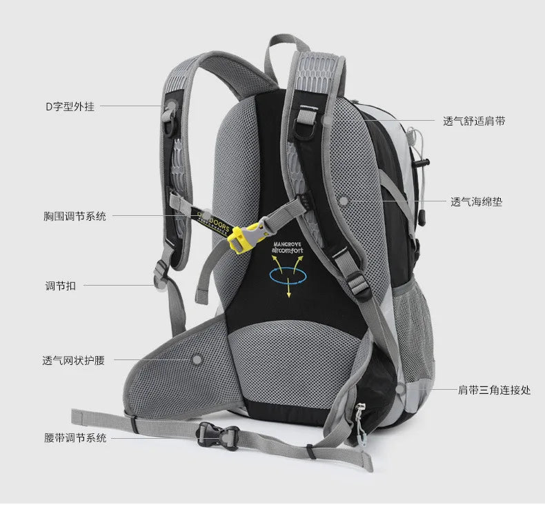 Rainproof Backpack,Outdoor Hiking And Mountain Climbing, Large Capacity, 25l, B228