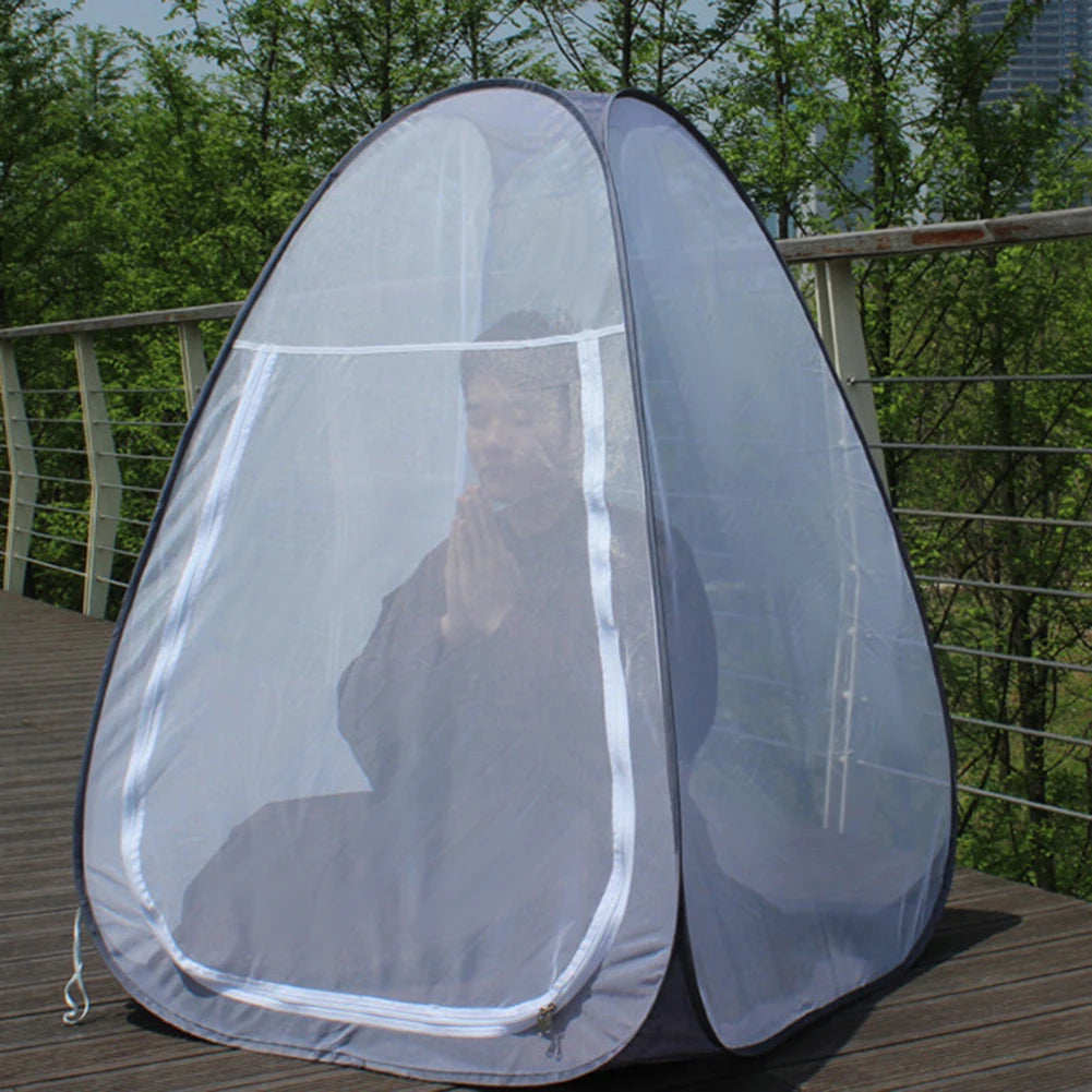 Buddhist Meditation Tent Single Mosquito Net Temples Sit-in Free-standing Yoga-meditation Shelter Cabana Quick Fold Camping Tent