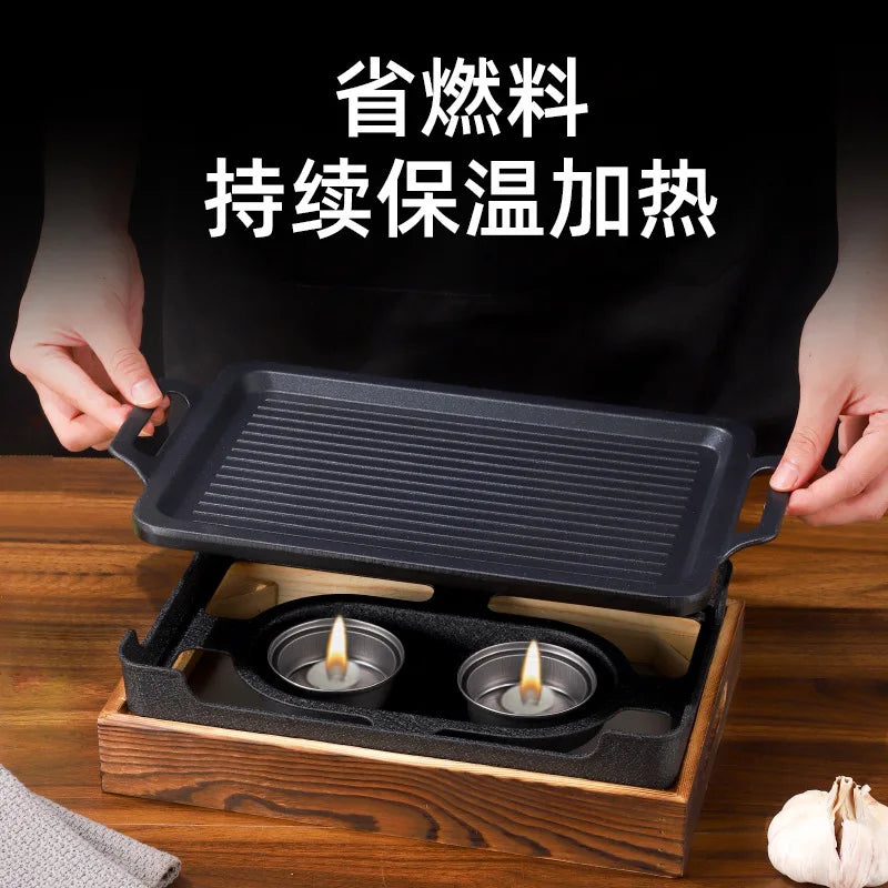 Barbecue Baking Tray Multifunctional Smokeless Non Stick Barbecue Plate BBQ Grill Pan for Outdoor Camping Picnic