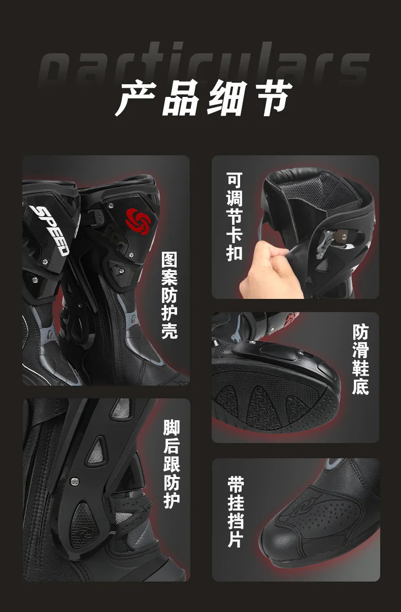 Motocross Summer Boots All Terrain Breathable Water-repellent Off-Road Boots Anti-collision Riding Boots HighTop Racing Shoes